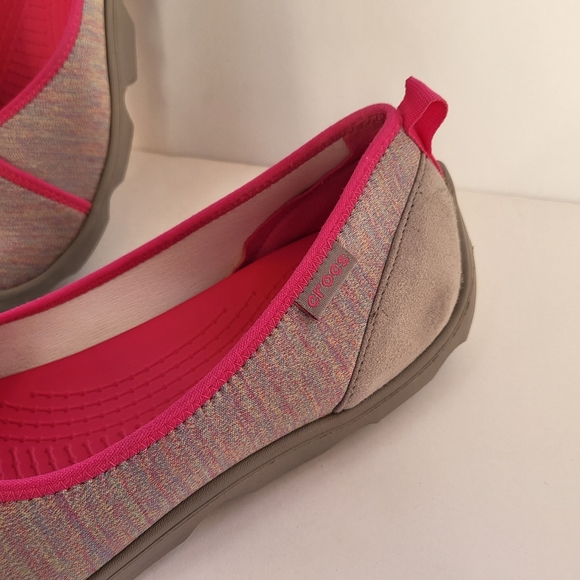 Crocs Women's 11 Multicolor Grey Duet Busy Day 202044 Slip On Comfort Flats - Picture 14 of 16